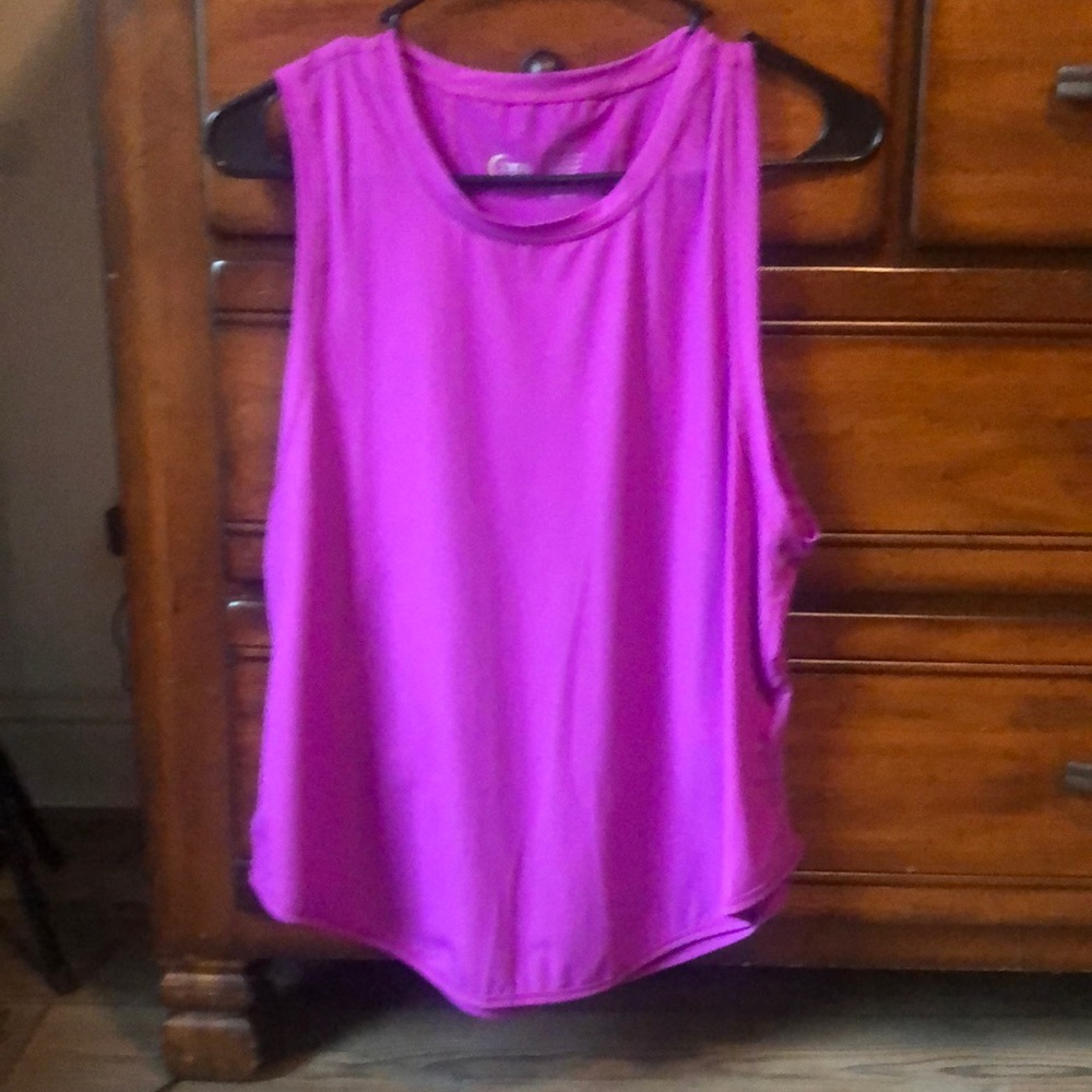 Purple Panel Split Back Tank worn once